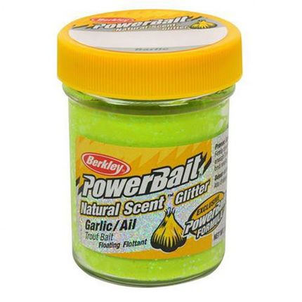 powerbait dough natural scent garlic - chartreuse
