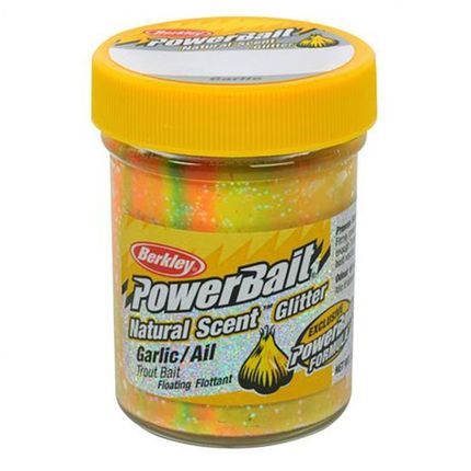 powerbait dough natural scent garlic - rainbow