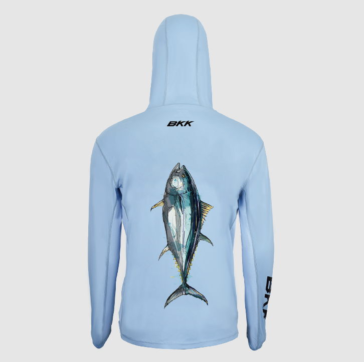 MAGLIETTA PERFORMANCE A MANICHE LUNGHE AZZURRA - TONNO tg M