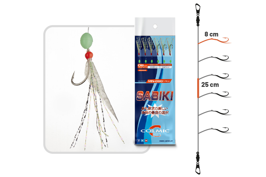 SABIKI: MN-090 N.12 EU N.2 - 1,75mt (6 hooks)