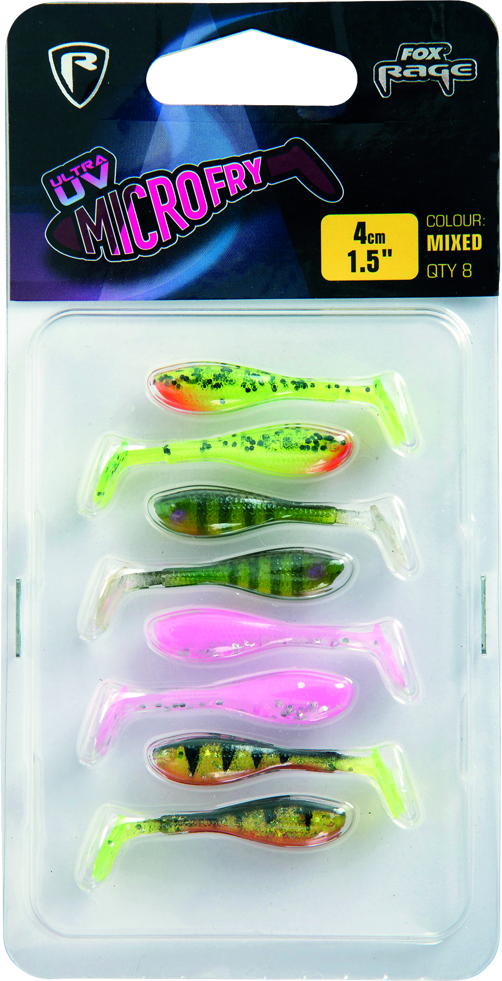 Fox Rage Micro Fry Mixed Colour Lure Pack