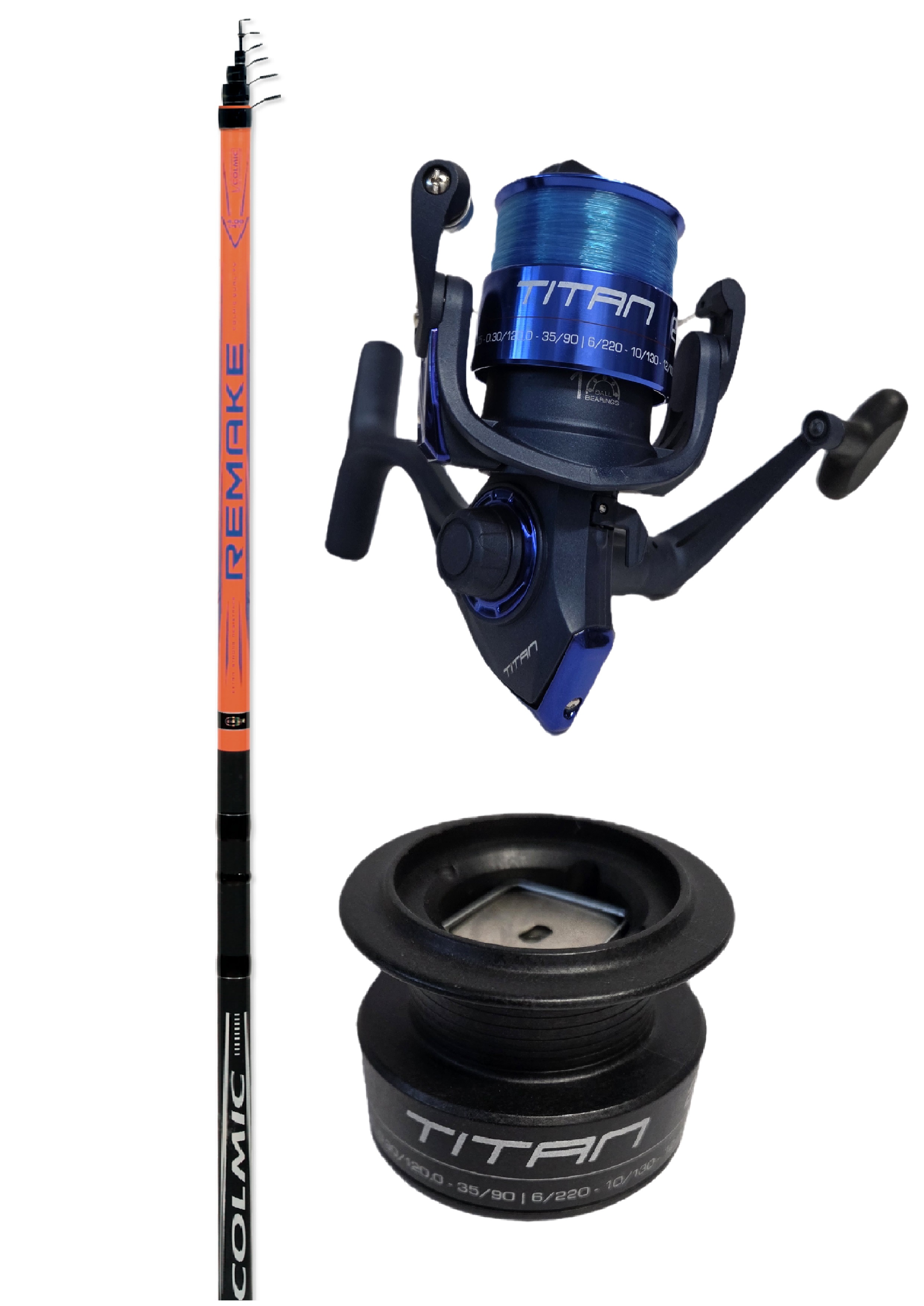 Canna Remake 4 mt 15 gr Mulinello Titan 2000 già imbobinato