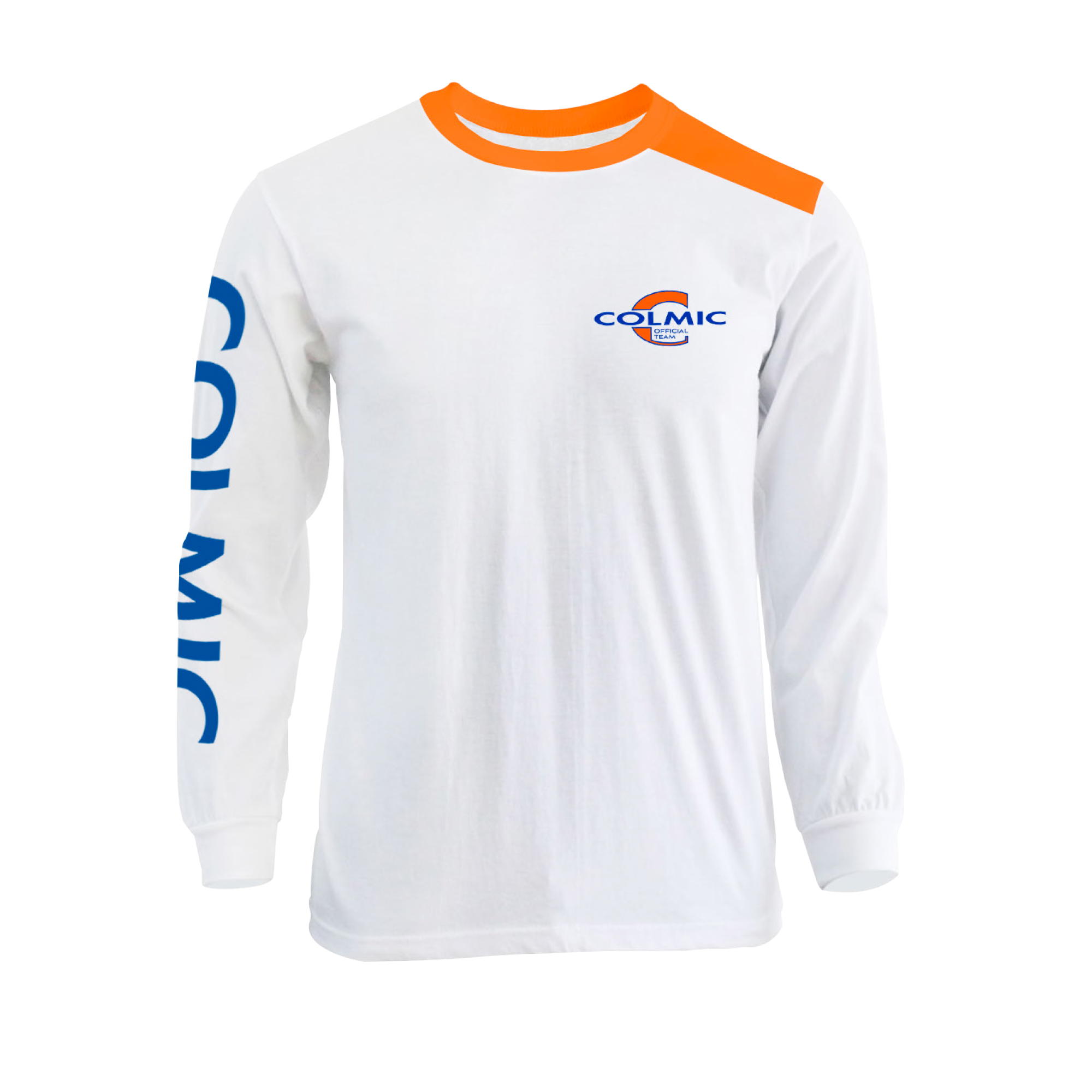 T-SHIRT LONG SLEEVES WHITE/ORANGE TG XS